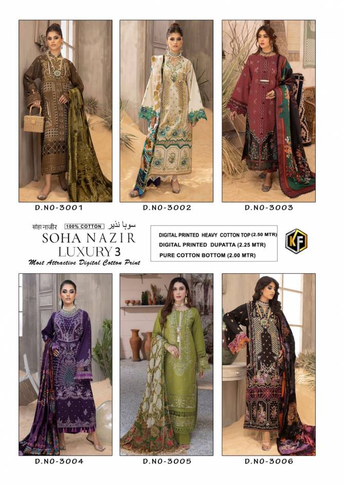 Soha Nazir Vol 3 By Keval Printed Karachi Cotton Dress Material Wholesale Shop In Surat
